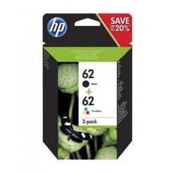 HP 62 SORT FARVE SAMPAK ORIGINAL