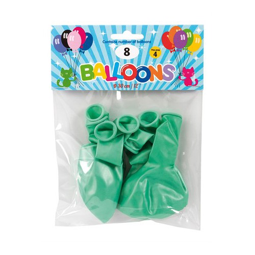 BALLON PEARL GRØN 8 STK