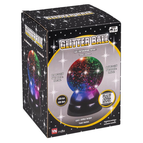 GLITTER BALL 9,5 CM TIL BATT 71205
