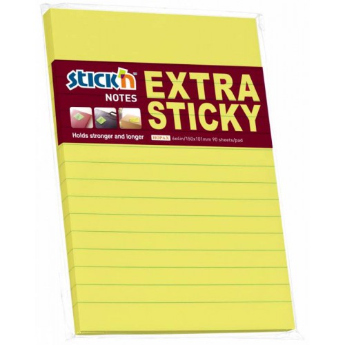 NOTESBLOK EXTRA STICKY LINJERET