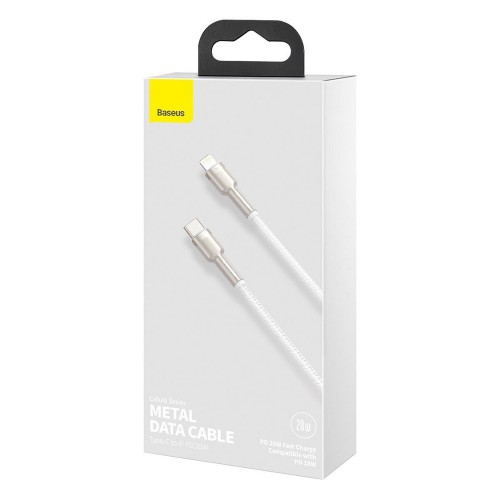 USB-C OPLADE KABEL 1M HVID M METAL