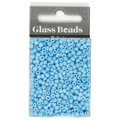 LYS BLÅ ROCAIPERLER STR. 0,8 3 MM