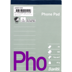 TELEFONBLOK LINIERET A6