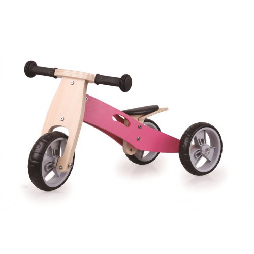 2-I-1 BALANCECYKEL I TRÆ PINK