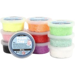 FOAM CLAY GLITTER 10X35G