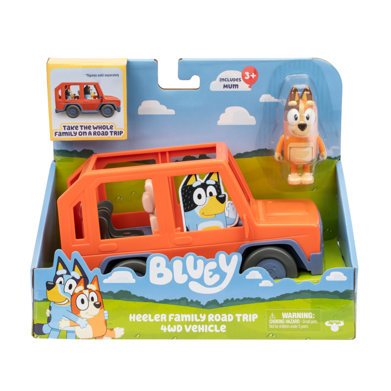 Bluey Familiens 4WD Feriebil m. Mor Chili figur 90262