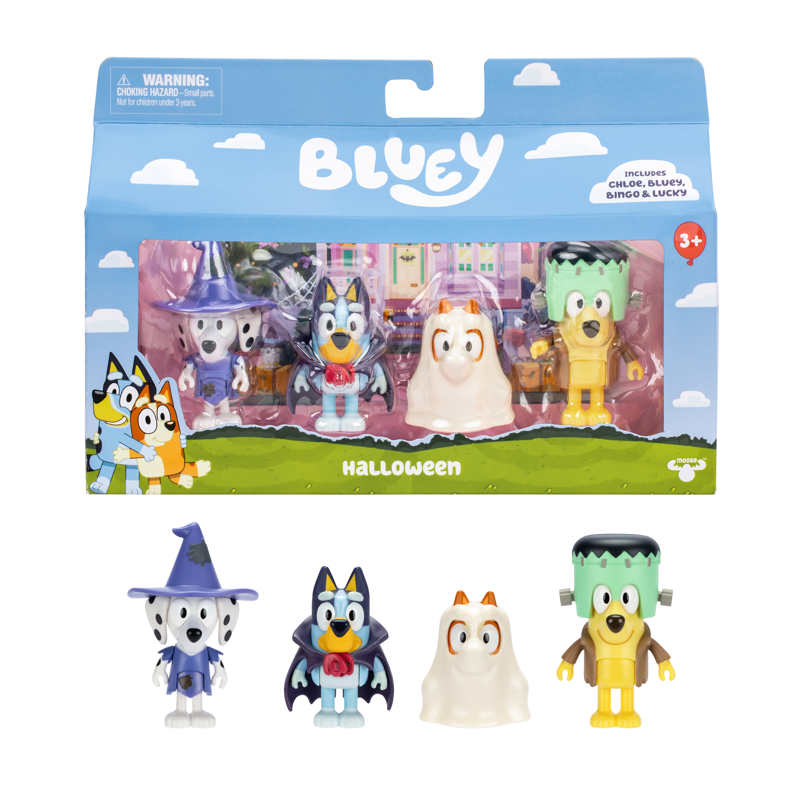 Bluey Figurer 4 pk., Halloween udklædningsfest 90266