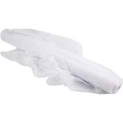HVID ORGANZA STOF RULLE 50CM X 10M