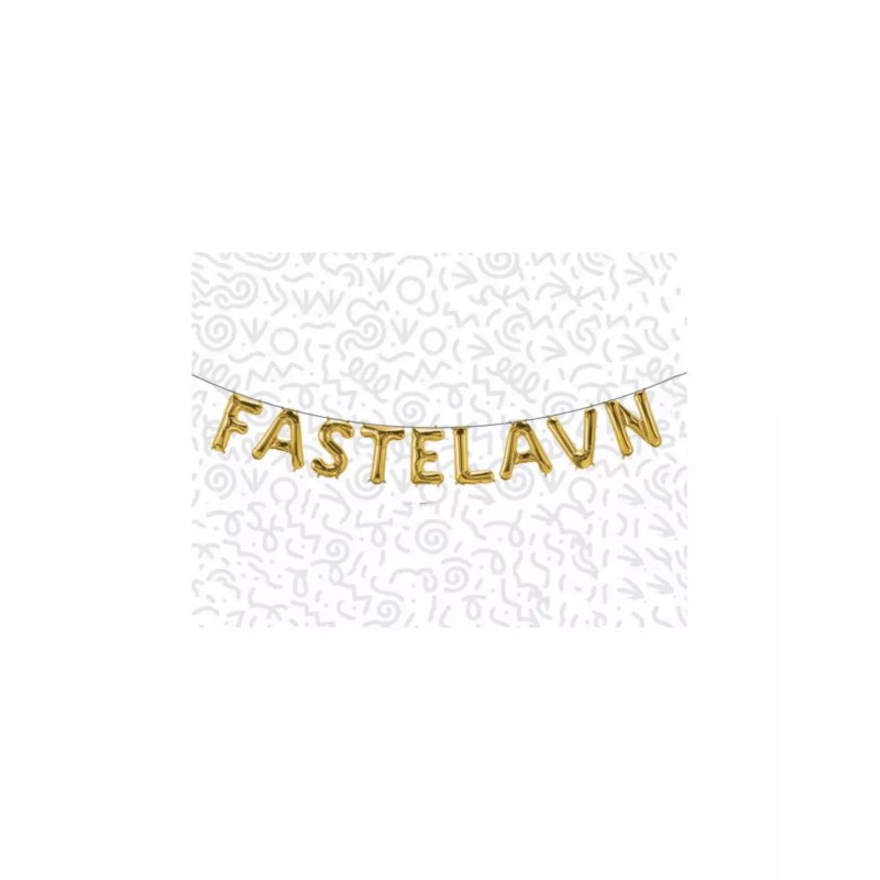 BALLONSÆT GULD "FASTELAVN"