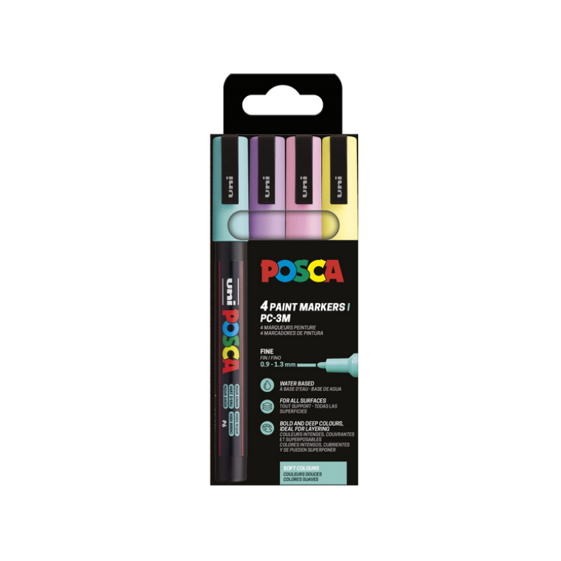 POSCA 4 SAMPACK PASTEL FARVER