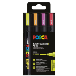 POSCA PC-5M 4P SET NEON COLOR