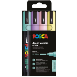 POSCA PC-5M 4P SET SOFT COLOR