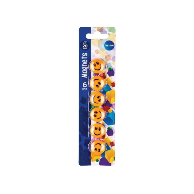 SMILEYANSIGT MAGNETER, 6stk