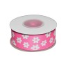 DEKOBÅND PINK M/BLOMST
