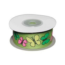 DEKOBÅND GRØN M/SOMMERFUGLE