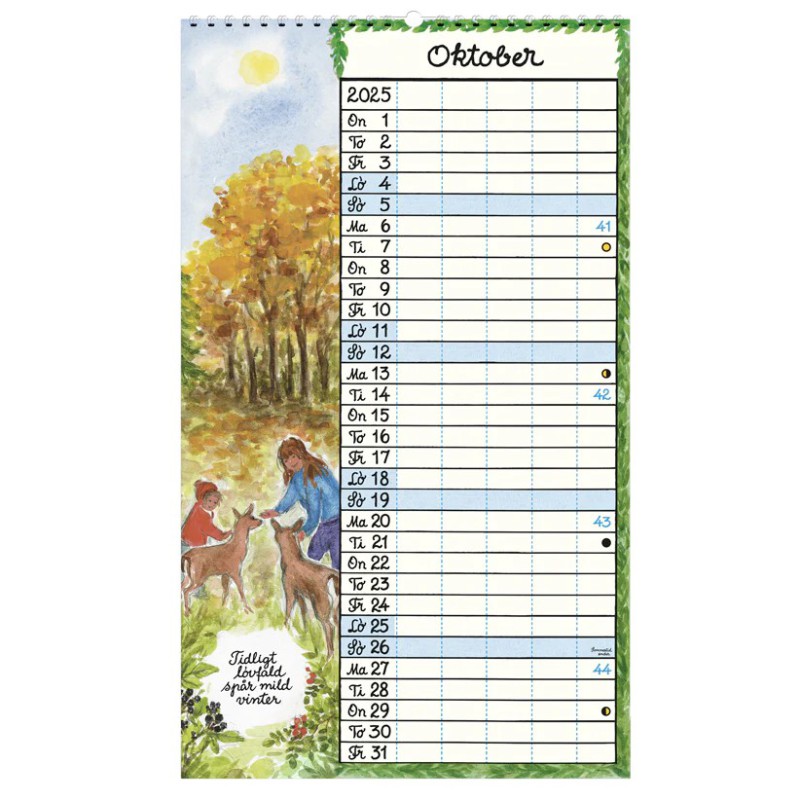 Skoleåret Hvem skal Hvad og Hvornår 2025/ 2026 - 5 kolonner