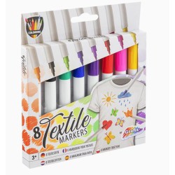 TEKSTIL MARKER, 8stk, moxy