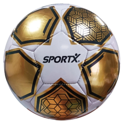 FODBOLD GULD/HVID STAR METALLIC STR. 5