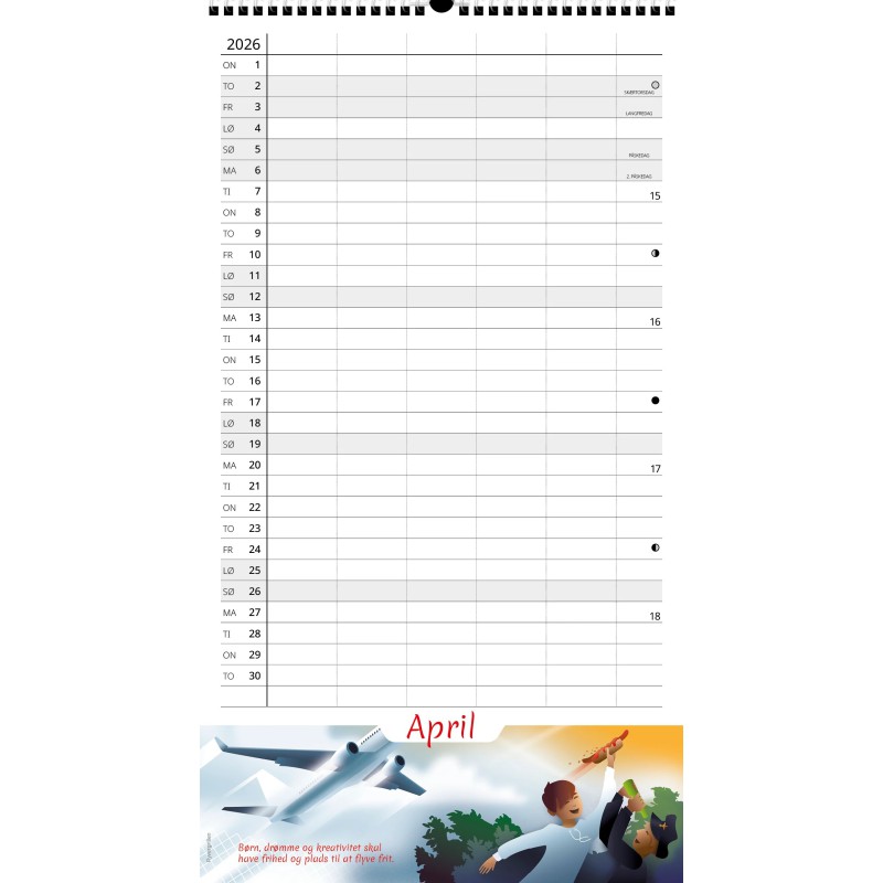 Familiekalender 2026 - Kunstkalender