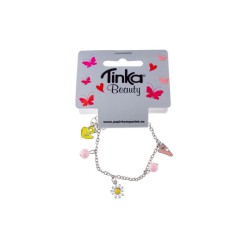 Tinka Beauty armbånd med fine detaljer af blomst, svane og sko.