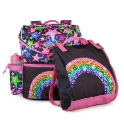 SKOLETASKE RAINBOW GLITTER 308-62