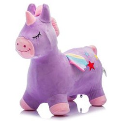 ENHJØRNING PLUS HOPPEDYR, LILLA  (FRA 18M)
