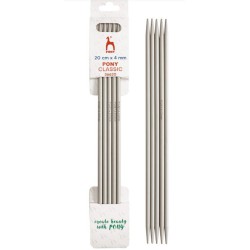 Klassiske strømpepinde i aluminium, ideelle til rundstrik og små proje