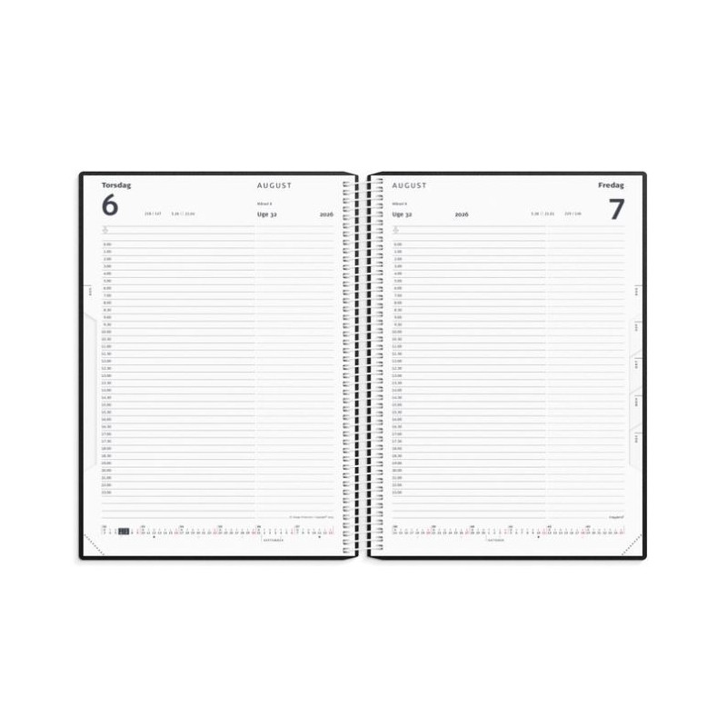 TIMEKALENDER BLÅ PP-PLAST 2026