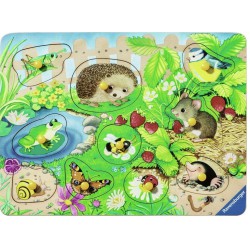 Farverige puslespil med søde dyr til de mindste.