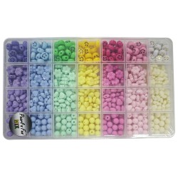 PERLEMIX M. SMILEYS/BLOMSTER/HJERTER/RUNDE 8-11 MM 714211