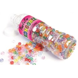 KONGOMIX STORE PERLER I FLASKE M TRANSPARENTE FARVER 714166