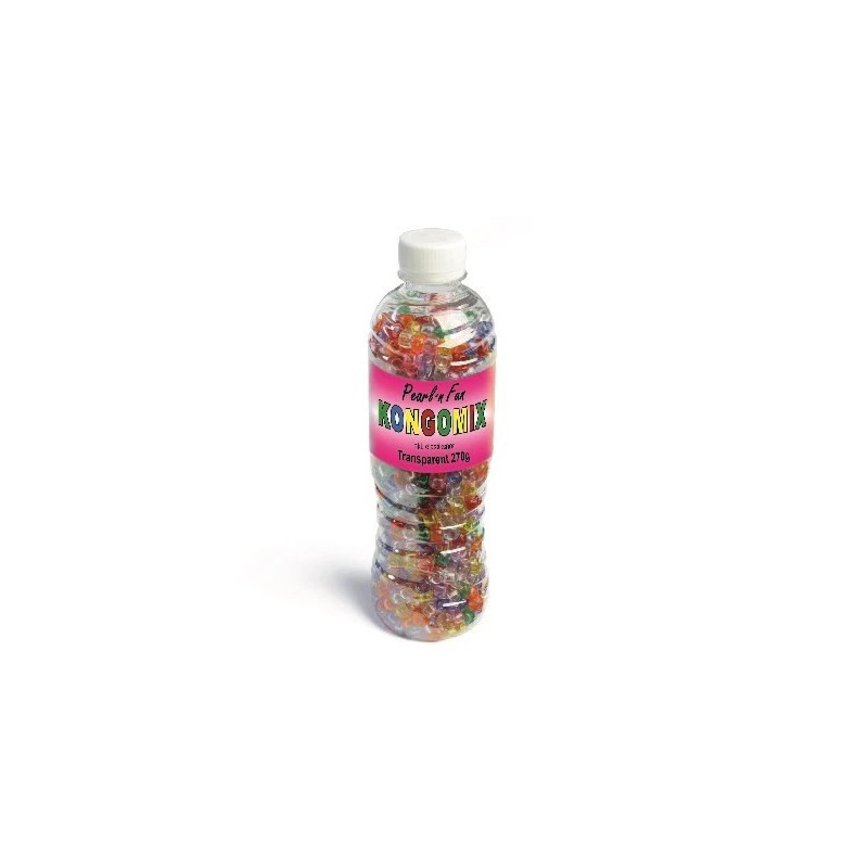 KONGOMIX STORE PERLER I FLASKE M TRANSPARENTE FARVER 714166
