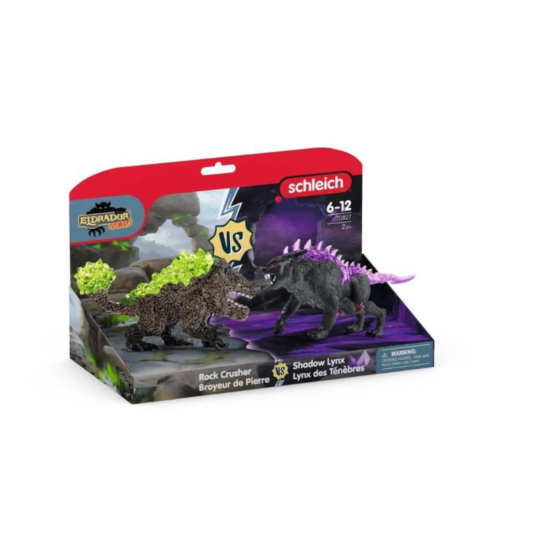 SCHLEICH SHADOW LYNX VS ROCK CRUSHER 70827