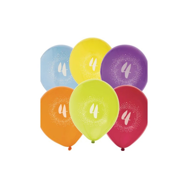 4 ÅR BALLON 6 STK