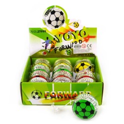 Sjov fodbold-yoyo i 4 farver med lys – perfekt til leg og tricks.