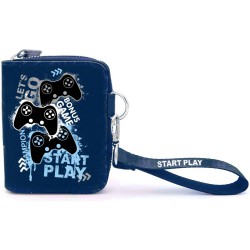 Tinka gaming pung – mørkeblå pung med sejt gamerdesign.