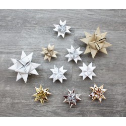 METALLIC/GLITTER STJERNESTRIMLER 15MM GULD