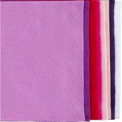 HOBBYFILT A4 10 ARK 210 x 297 MM 2 MM TYK LILLA/PINK 45526