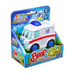 TINY TEAMSTERZ BEEP & GO AMBULANCE