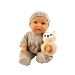 Babydukken Elsa på 38 cm kommer med et blødt, krammevenligt plysdyr, perfekt til fantasifuld leg og hygge