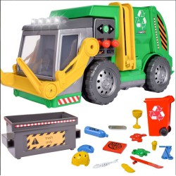 Denne farverige legetøjs-skraldebil er perfekt til børn, der elsker at