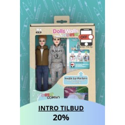 DollsWalls Designer Combo Fitness og Office med 12 tusser