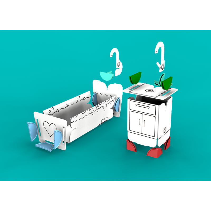 DollsWalls Designer Badeværelsessæt