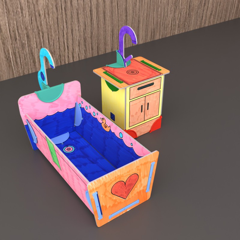 DollsWalls Designer Badeværelsessæt