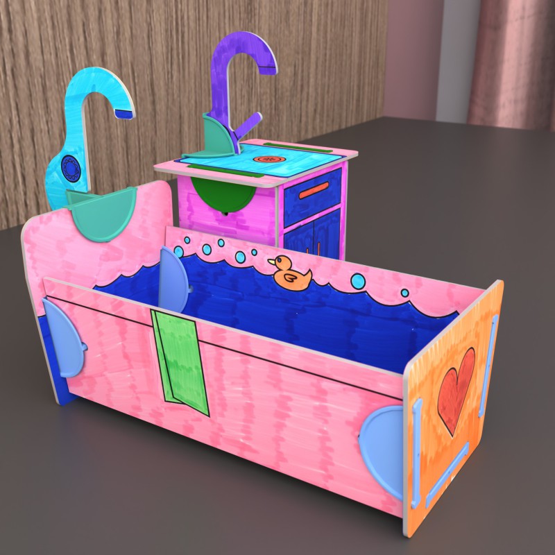 DollsWalls Designer Badeværelsessæt