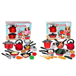 Stort kokkesæt med 22 dele