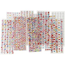 Rhinsten - 1 ark med ass motiver - 28402