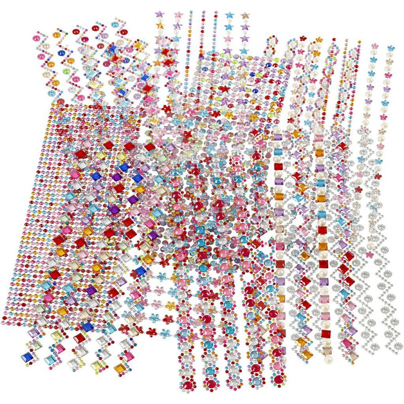 Rhinsten - 1 ark med ass motiver - 28402