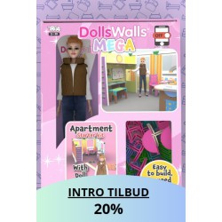 DollsWalls MEGA Studielejlighed Startsæt + Dukke