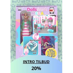 DollsWalls MEGA Frisørsalon + Dukke